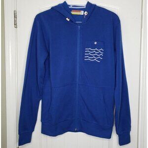 SLVDR Salvador Full Zip Hoodie Mens Medium Blue Long Sleeve Fleece Sweatshirt